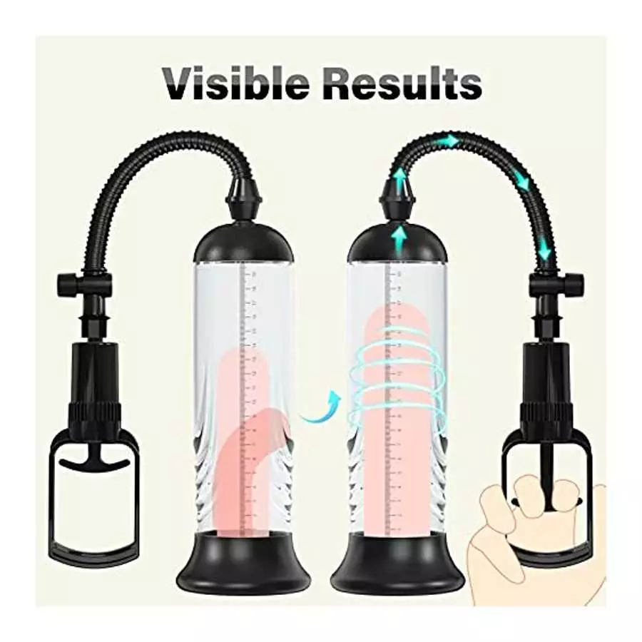 Penis Vacuum Pump, Manual Penis Enlarger Enlargement Extend Pump Air Pressure Device, Adult Male Sex Toys for Men Stronger Bigge