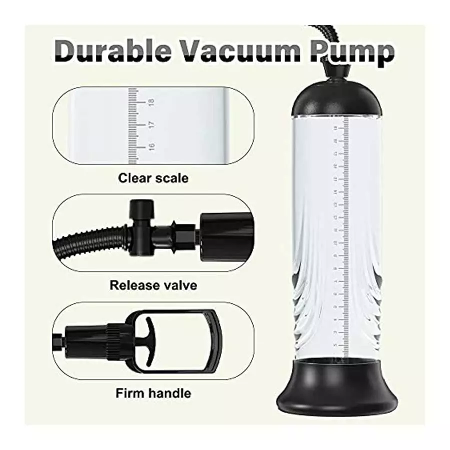 Penis Vacuum Pump, Manual Penis Enlarger Enlargement Extend Pump Air Pressure Device, Adult Male Sex Toys for Men Stronger Bigge
