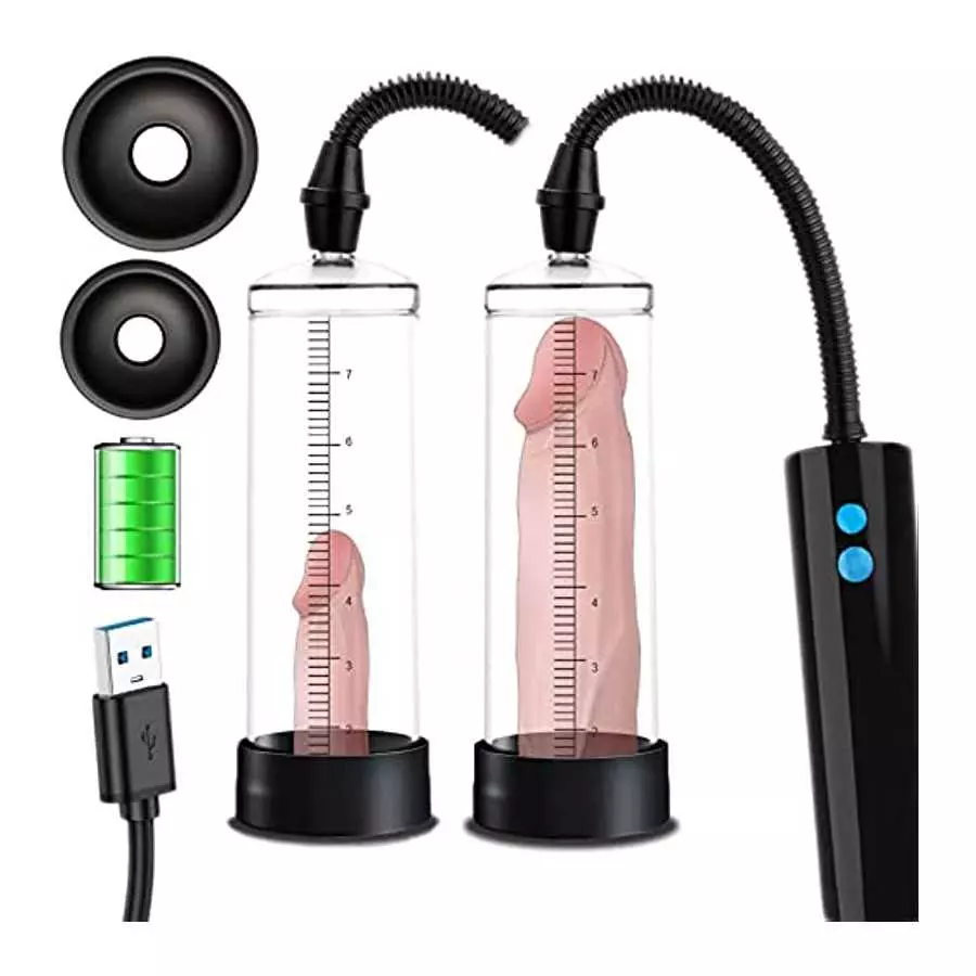 Updated Electric Penis Pump, HIPGAGA Penis Vacuum Pump, Rechargeable Erection Pump Device, Automatic Male Masturbator Penis Pump