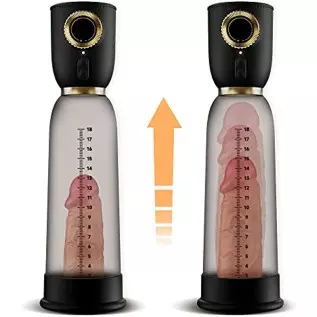 Electric Penis Pump, Penis Vacuum Pump with 6 Training Modes & 5 Suction Intensities, Rechargeable Penis Enlarger for Men Penis