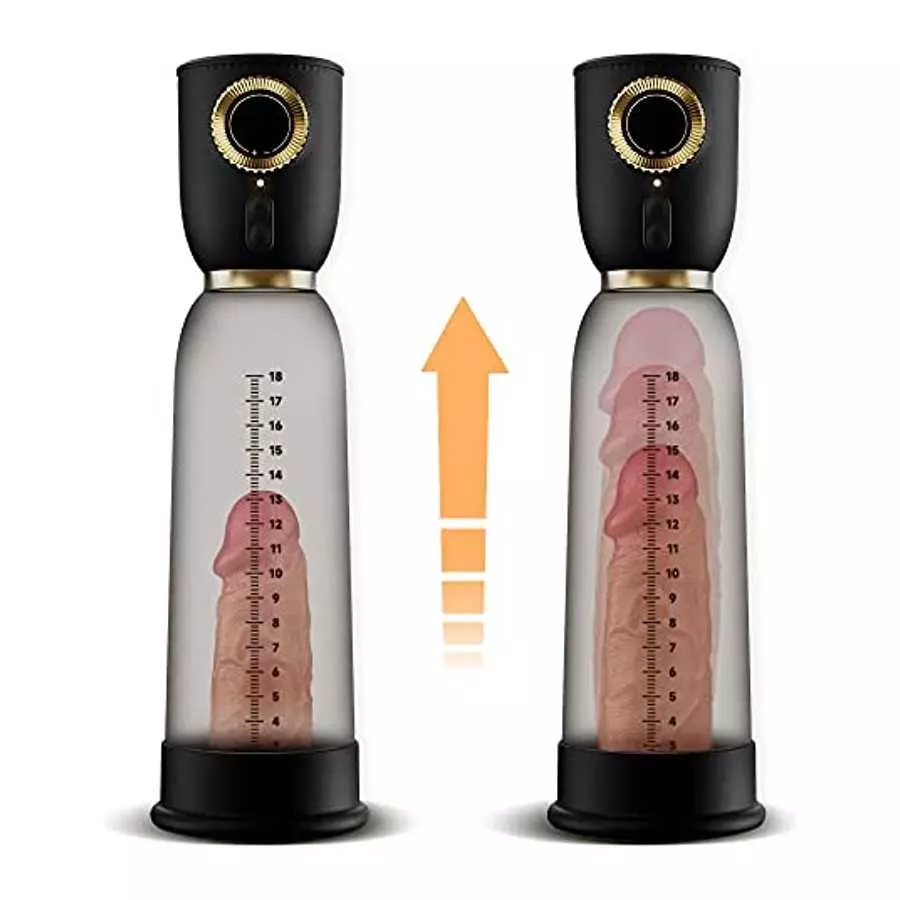 Electric Penis Pump, Penis Vacuum Pump with 6 Training Modes & 5 Suction Intensities, Rechargeable Penis Enlarger for Men Penis
