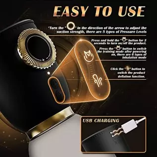 Electric Penis Pump, Penis Vacuum Pump with 6 Training Modes & 5 Suction Intensities, Rechargeable Penis Enlarger for Men Penis