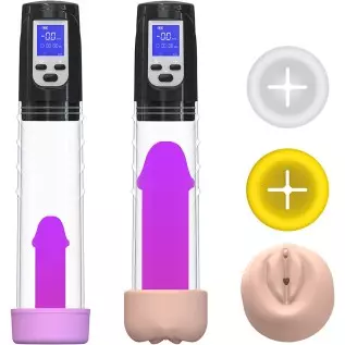 Electric Penis Pump Vacuum 12inch, PenisPump for Men Vacuum Suction Erection and Penis Enlargement with LCD Display, Male Mastur