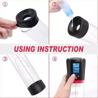 Electric Penis Vacuum Pump with 4 Suction Intensities, Adorime Rechargeable Automatic High-Vacuum Penis Enlargement Extend Pump, Electric Penis Vacuum Pump with 4 Suction Intensities, Adorime Rechargeable Automatic High-Vacuum Penis Enlargement Extend Pump,