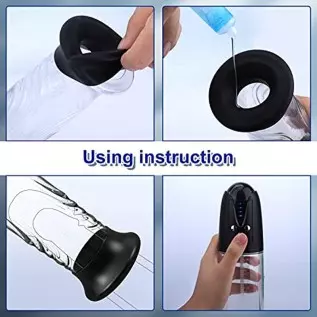 Electric Penis Vacuum Pump with Pocket Pussy, Automatic Male Masturbator Penis Enlargement Extend Pump with 4 Suction Intense, A Electric Penis Vacuum Pump with Pocket Pussy, Automatic Male Masturbator Penis Enlargement Extend Pump with 4 Suction Intense, A
