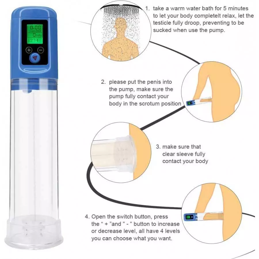 BIG SHOCKED Electric Penis Vacuum Pump, Automatic Vacuum Penis Enlargement Extend Pump with 4 Suction,Rechargeable Male Masturba