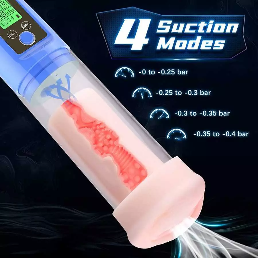 BIG SHOCKED Electric Penis Vacuum Pump, Automatic Vacuum Penis Enlargement Extend Pump with 4 Suction,Rechargeable Male Masturba