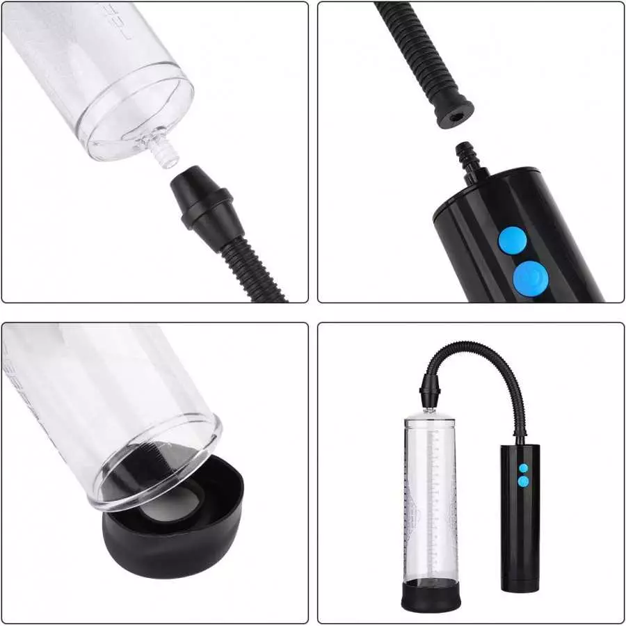 LIVE4COOL Manual Vacuum Penis Pump Strengthen Enlarger Booster Extender Device for Men Penis Massage Care with 1pcs Lifelike Vag