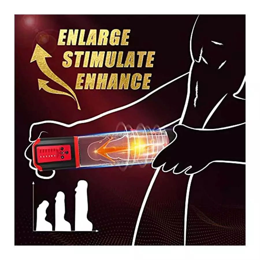 Automatic Sucking Penis Pump with Vagina Sleeve - LATUNE Rick, Electric Erection Pump Device with 5 Suction for Penis Enlargemen