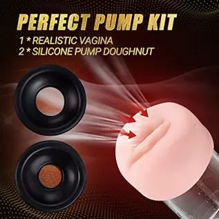 Automatic Sucking Penis Pump with Vagina Sleeve - LATUNE Rick, Electric Erection Pump Device with 5 Suction for Penis Enlargemen