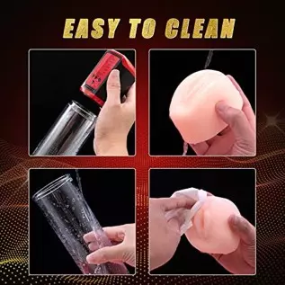 Automatic Sucking Penis Pump with Vagina Sleeve - LATUNE Rick, Electric Erection Pump Device with 5 Suction for Penis Enlargemen