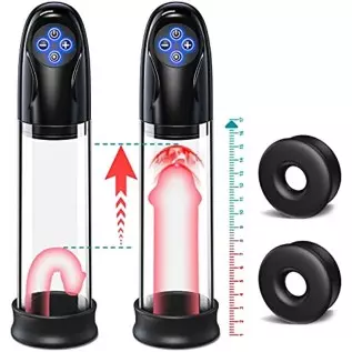 Electric Penis Vacuum Pump with 5 Suction Modes, Rechargeable Male Masturbator Penis Enlargement Pump, Penis Trainer Sex Toy for