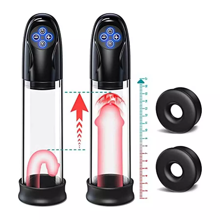 Electric Penis Vacuum Pump with 5 Suction Modes, Rechargeable Male Masturbator Penis Enlargement Pump, Penis Trainer Sex Toy for Electric Penis Vacuum Pump with 5 Suction Modes, Rechargeable Male Masturbator Penis Enlargement Pump, Penis Trainer Sex Toy for