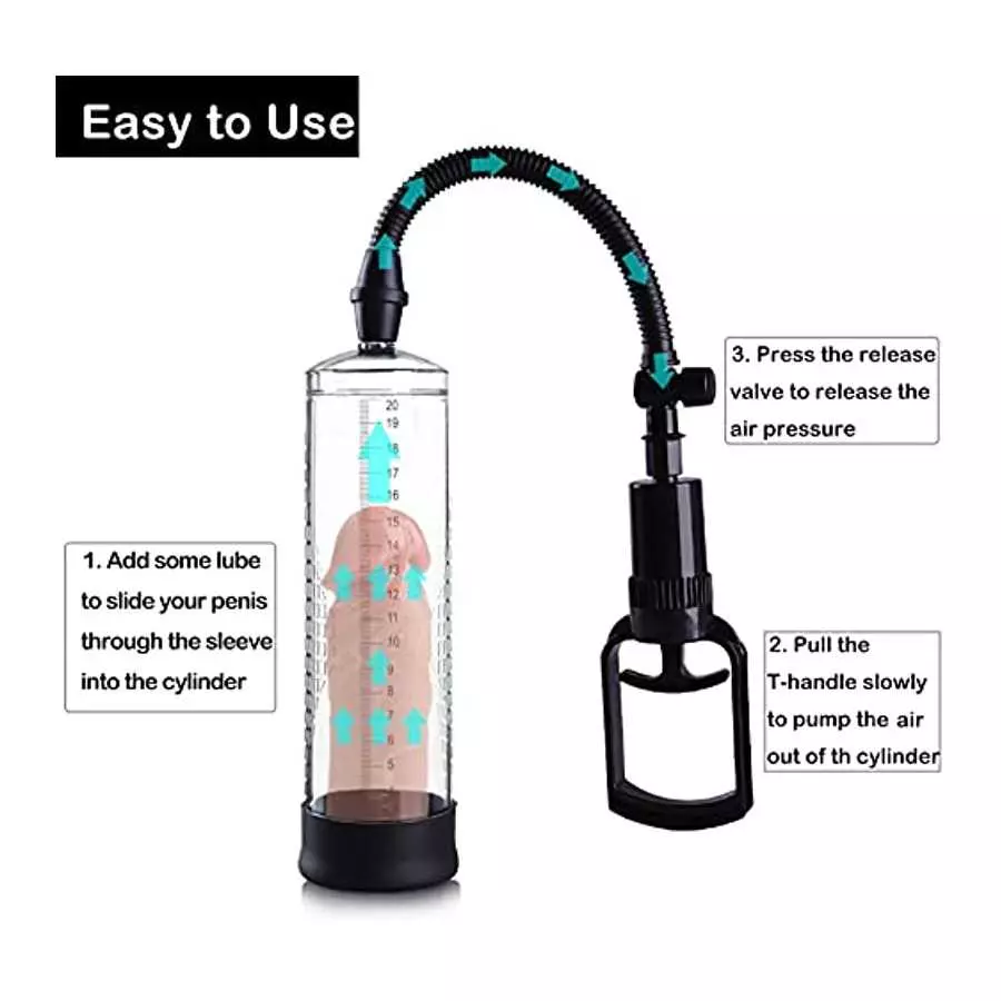 Penis Pump Male Sex Toys for Men Manual Penis Vacuum Pump, Adult Toys Penis Enlargement Sexual Tools for Male Enhancement Traini