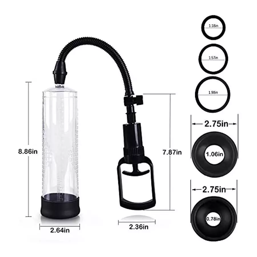 Penis Pump Male Sex Toys for Men Manual Penis Vacuum Pump, Adult Toys Penis Enlargement Sexual Tools for Male Enhancement Traini