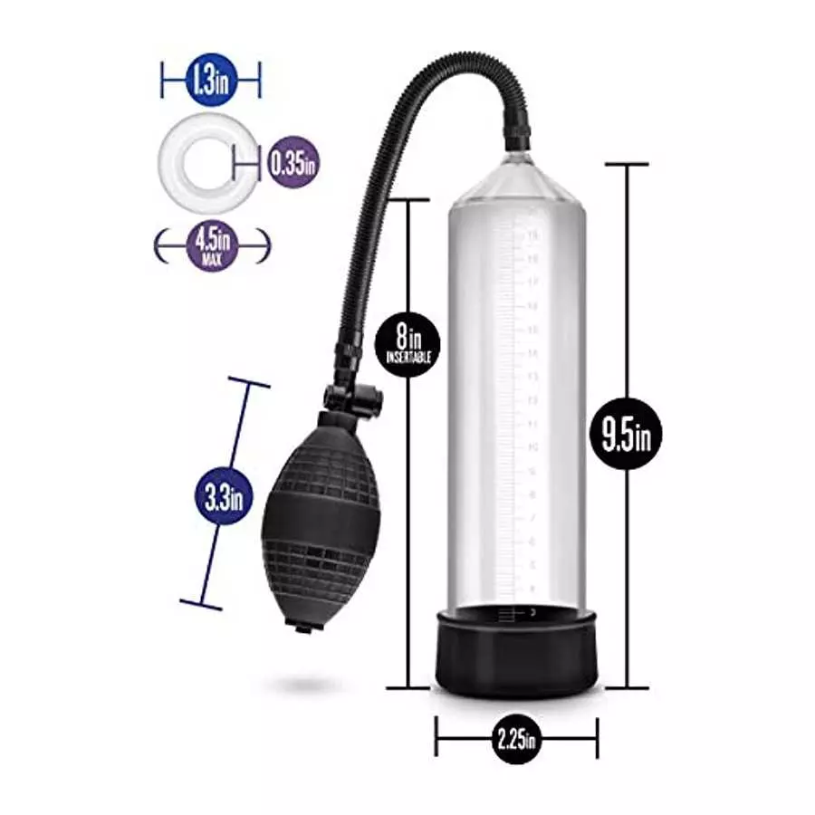 Blush Performance VX101 - Male Enhancement Pump - Beginner Penis Pump for Enlargement - Synthetic Rubber Ball Pump for More Suct