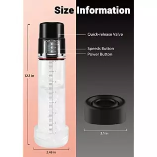 Automatic Vacuum Pump Sex Toy Male Penis Pump for Longer Bigger Stronger Effect with 4 Suction Intensities, Electric Extend Pump Automatic Vacuum Pump Sex Toy Male Penis Pump for Longer Bigger Stronger Effect with 4 Suction Intensities, Electric Extend Pump