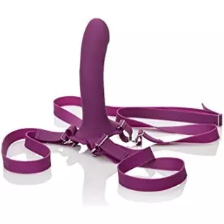 CalExotics ME2 Rumble Probe – Rechargeable Waterproof Silicone Strap On Harness Vibrator – 10 Function Vibration Adult Sex Toy F