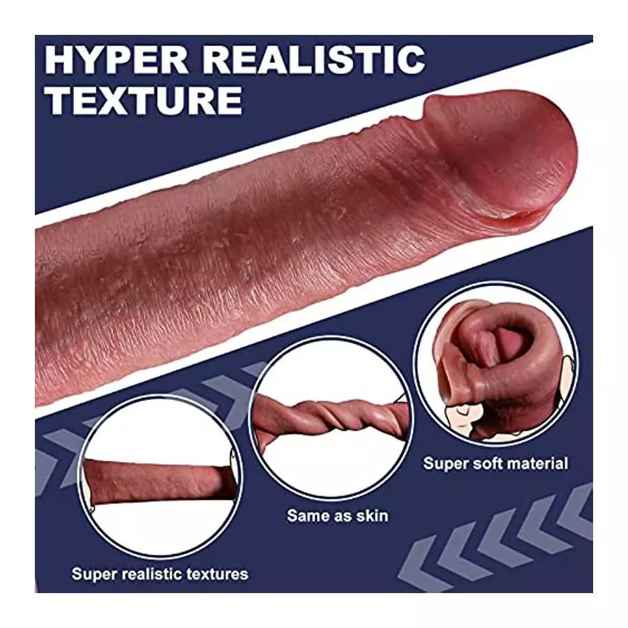 KVEVU Reusable Penis Sleeve Penis Ring,2.2 inch Penis Sleeve Cock Ring Extender Ultra-Soft Penis Enlarger for Couples Cock Enlar