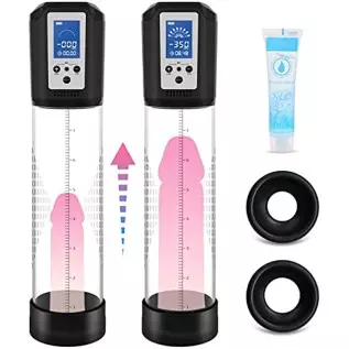 Electric Penis Pump for Men with 8 Suction Intensities, Adorime Rechargeable Automatic Vacuum Penis Enlargement Extend Pump, Men