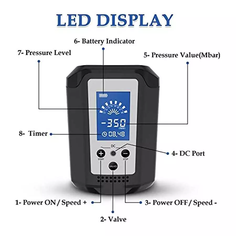 Electric Penis Pump for Men with 8 Suction Intensities, Adorime Rechargeable Automatic Vacuum Penis Enlargement Extend Pump, Men