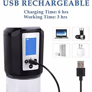 Electric Penis Pump for Men with 8 Suction Intensities, Adorime Rechargeable Automatic Vacuum Penis Enlargement Extend Pump, Men Electric Penis Pump for Men with 8 Suction Intensities, Adorime Rechargeable Automatic Vacuum Penis Enlargement Extend Pump, Men