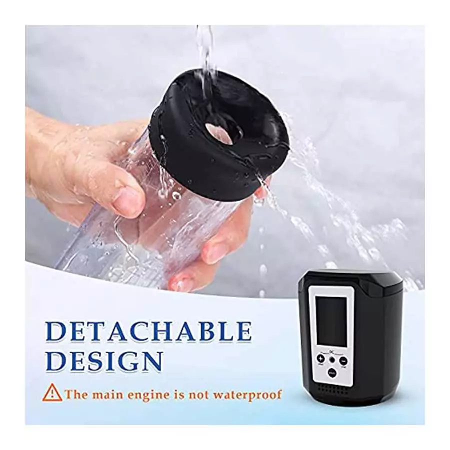 Electric Penis Pump for Men with 8 Suction Intensities, Adorime Rechargeable Automatic Vacuum Penis Enlargement Extend Pump, Men