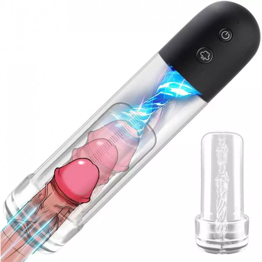 Electric Penis Pump with 6 Suction Intensities, Big Size Penis Vacuum Pump for Man Penis Enlargement and Erection Prolong, Autom Electric Penis Pump with 6 Suction Intensities, Big Size Penis Vacuum Pump for Man Penis Enlargement and Erection Prolong, Autom