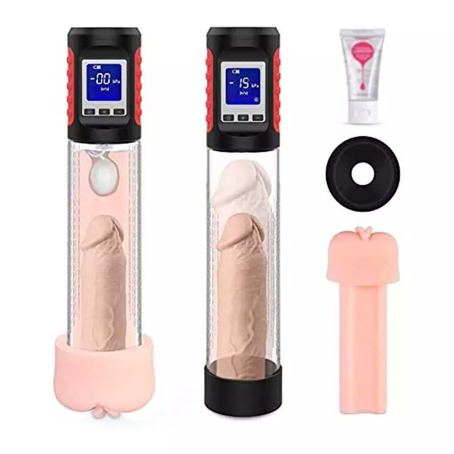 UTIMI Penis Pump Vacuum with Sleeve - Rechargeable Automatic Training Detachable with 9 Vibration Modes for Male | Masturbator | UTIMI Penis Pump Vacuum with Sleeve - Rechargeable Automatic Training Detachable with 9 Vibration Modes for Male | Masturbator |
