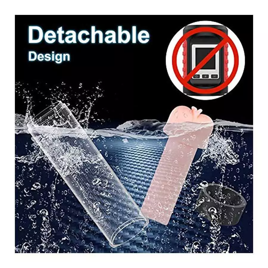 UTIMI Penis Pump Vacuum with Sleeve - Rechargeable Automatic Training Detachable with 9 Vibration Modes for Male | Masturbator |