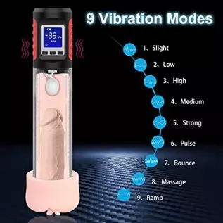 UTIMI Penis Pump Vacuum with Sleeve - Rechargeable Automatic Training Detachable with 9 Vibration Modes for Male | Masturbator | UTIMI Penis Pump Vacuum with Sleeve - Rechargeable Automatic Training Detachable with 9 Vibration Modes for Male | Masturbator |