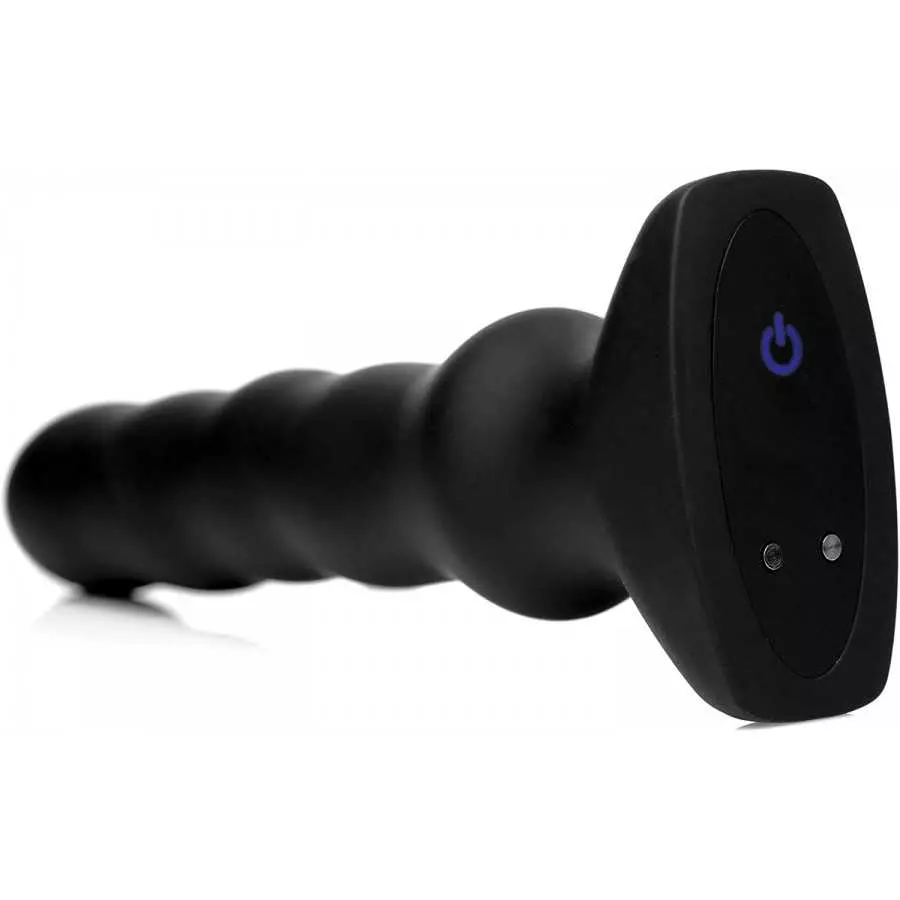 Silicone Vibrating and Thrusting Plug with Remote Control