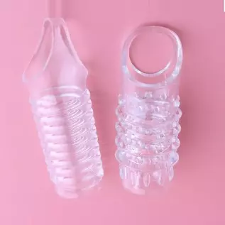 New Big Reusable Sleeve Extender Realistic Textured Extender Material Enlarger for Men Couple Flesh 0226 (Brown-NB)