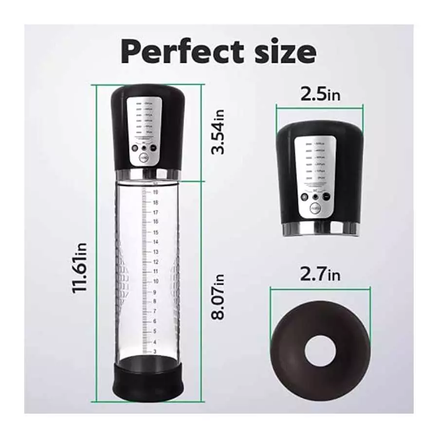 Penis Pump, Electric Penis Vacuum Pump - Automatic Vacuum Penis Enlargement Extend Pump with 5 Suction - Men Sex Toys - Pumps &