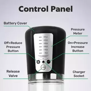 Penis Pump, Electric Penis Vacuum Pump - Automatic Vacuum Penis Enlargement Extend Pump with 5 Suction - Men Sex Toys - Pumps &