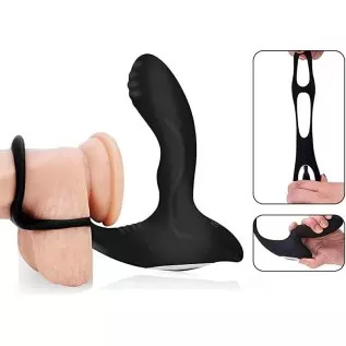 Vibrating Anal Plug Silicone Anal Vibrator for Anal Training with 10 Vibration Modes Anal Dilator Prostate Massager for Men, Dua