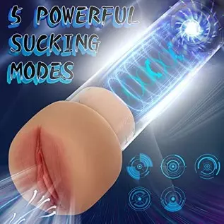 IPX7 Waterproof Eletric Penis Pump with 5 Suction Levels, Penis Massager Stimulator with Vagina Stroker Sleeve, Penis Enlargemen