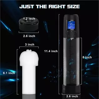 Electric Vacuum Penis Pump with Pocket Pussy, Male Penis Enlargement with 6 Suction 10 Vibration Intensities, Rechargeable Autom