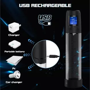 Electric Vacuum Penis Pump with Pocket Pussy, Male Penis Enlargement with 6 Suction 10 Vibration Intensities, Rechargeable Autom