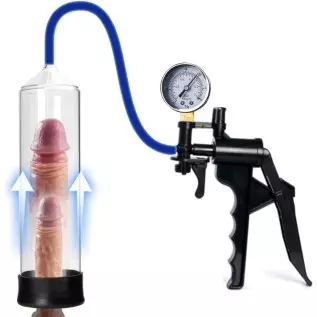 Manual Penis Pump for Men,Vacuum Penis Enlargement Pump Male Masturbators with Pistol Grip,Air Pump Adult Sex Toys Pressure Gaug