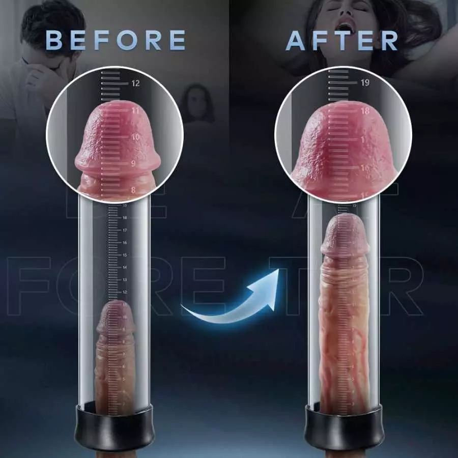 Manual Penis Pump for Men,Vacuum Penis Enlargement Pump Male Masturbators with Pistol Grip,Air Pump Adult Sex Toys Pressure Gaug