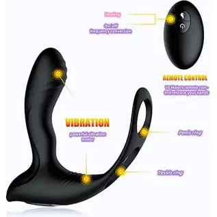 Vibrating Anal Plug Silicone Anal Vibrator for Anal Training with 10 Vibration Modes Anal Dilator Prostate Massager for Men, Dua
