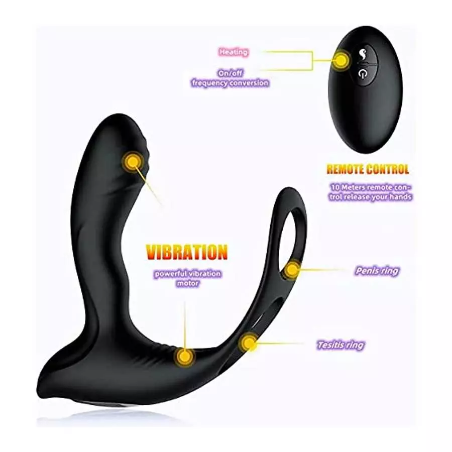 Vibrating Anal Plug Silicone Anal Vibrator for Anal Training with 10 Vibration Modes Anal Dilator Prostate Massager for Men, Dua