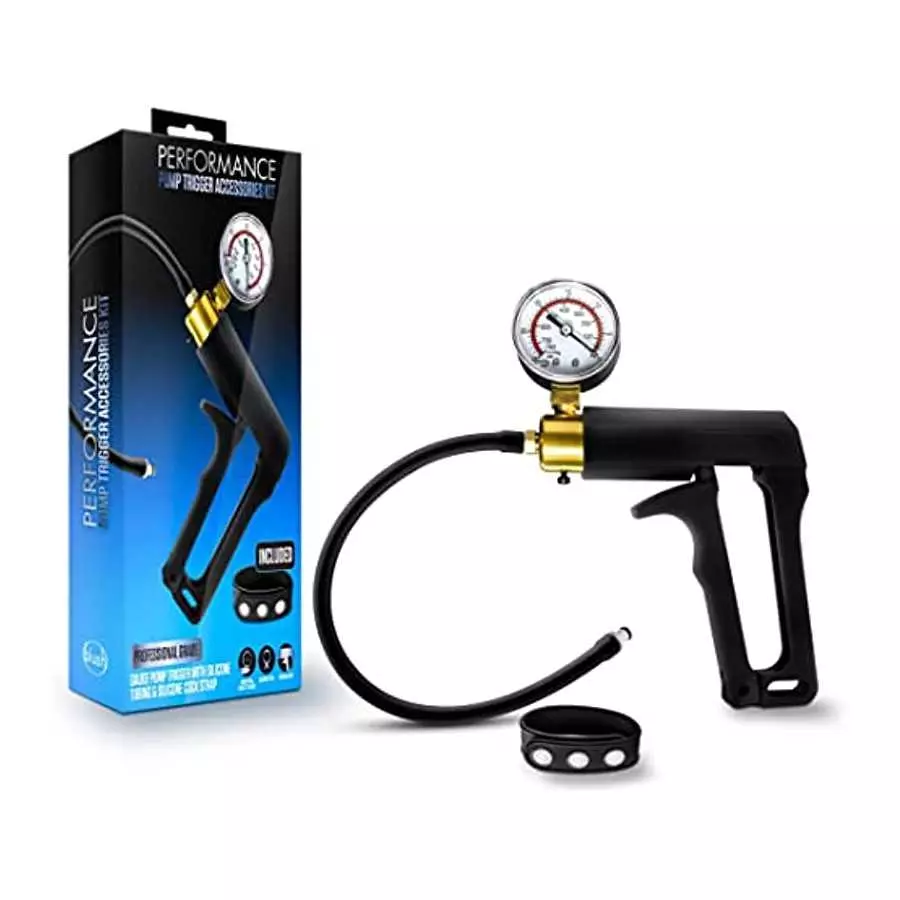 Blush Performance Professional Grade Penis Pump Trigger Featuring Pressure Gauge Nterchange Compatible Vacuum Release Valve Male
