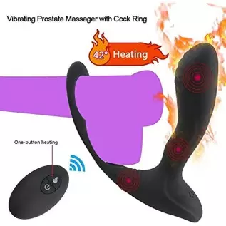 Vibrating Anal Plug Silicone Anal Vibrator for Anal Training with 10 Vibration Modes Anal Dilator Prostate Massager for Men, Dua