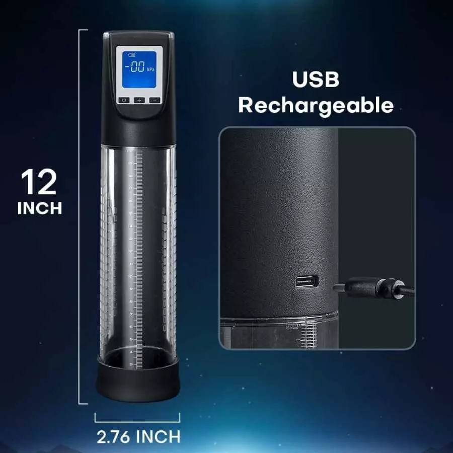 Electric Penis Pump, Penis Vacuum Pump for Men Instant Erection and Penis Enlargement with 6 Suction Modes,Rechargeable Automati