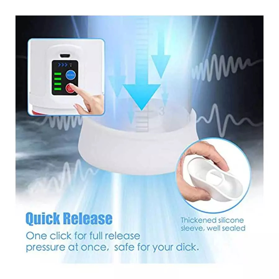 Penis Vacuum Pumps for Men Electric Penis Pump Updated Auto Suck and Release, Rechargeable Erection Pump Device for Dick Male Pe