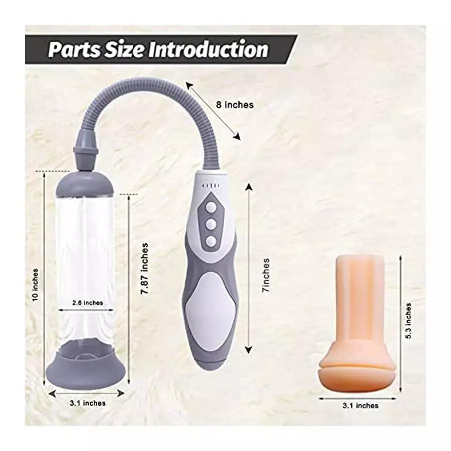 Electric Vacuum Penis Pump with Pocket Pussy, Rechargeable Erection Pump Device, Automatic Male Masturbator Penis Pumps for Men