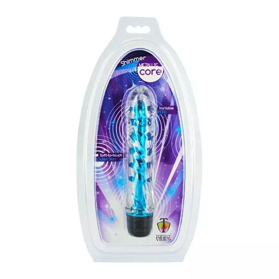 Shimmer Core Metallic Vibrator, Blue