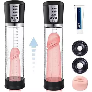 Penis Vacuum Pump with 6 Suction Intensities, Rechargeable Automatic High-Vacuum Penis Masturbator Enlargement Extend, Electric